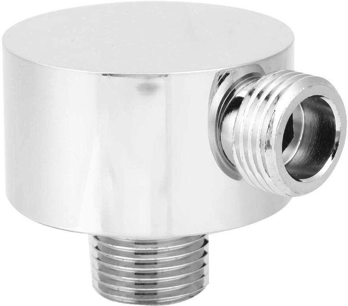 Dailygoody - Ronde wandtoevoer elleboog - Doucheslangconnector - Verzilverd - Huishoudelij