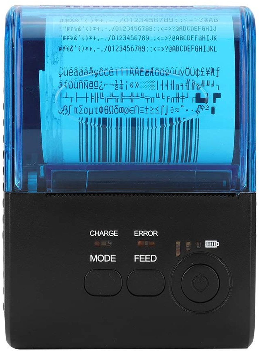Dailygoody - Thermal printer - Bluetooth - Draadloze kassaprinter - 58 mm - Monochroom - Compact en energiezuinig - Geschikt voor iOS Android Lin