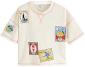 Next - Dames - Recht T-shirt met ronde hals en Summer-embleem - Crème