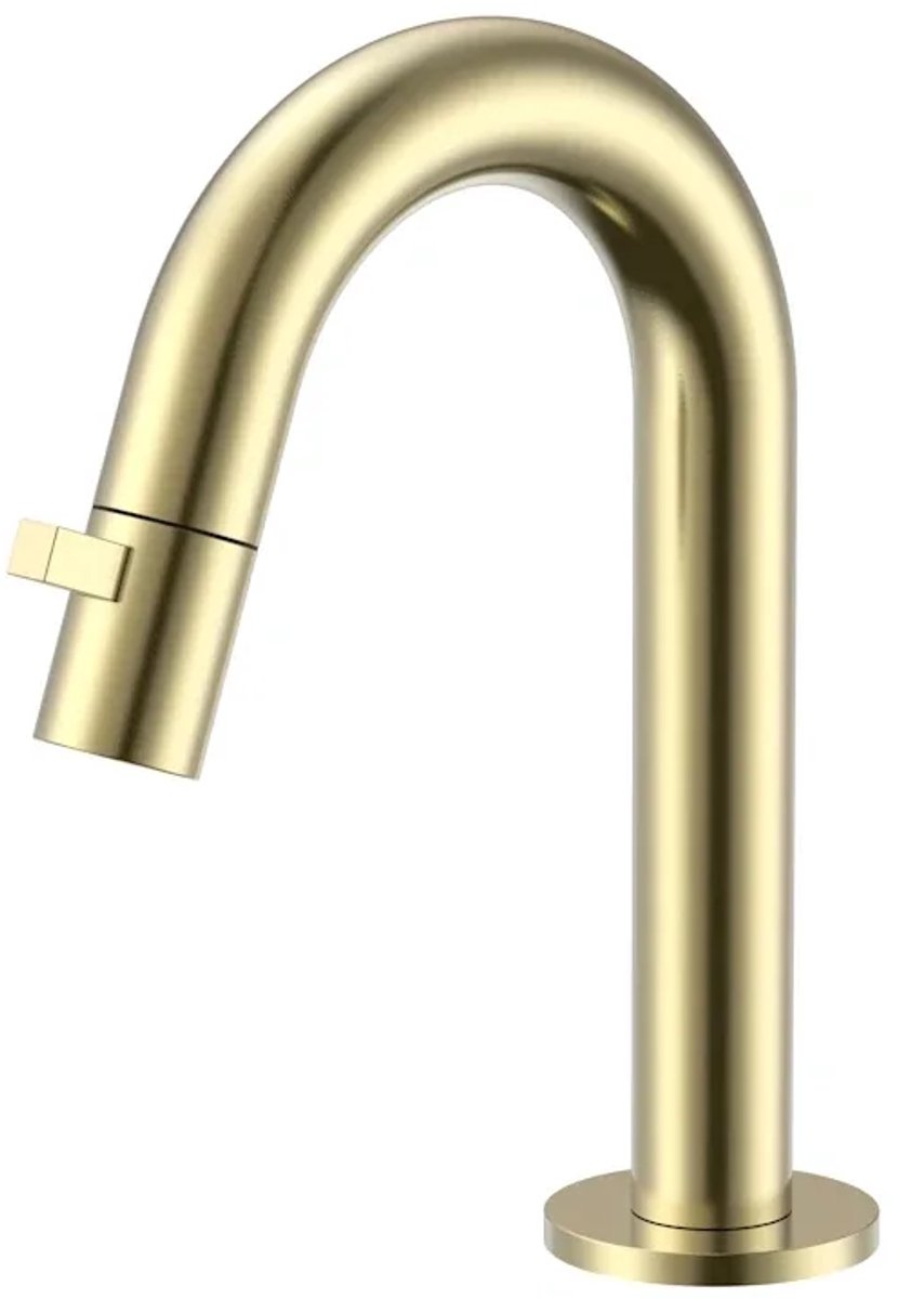 DutchLine - Round Fonteinkraan 189mm – Geborsteld messing Goud