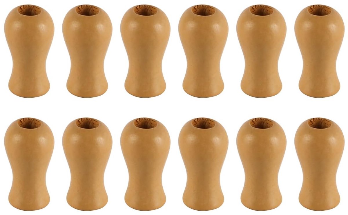 Dailygoody - Blind Cord Pull Ends - Gordijnaccessoires - Houten koord kwasten - Effectieve bevestiging - Voor houten jaloezieën - 12 stuks