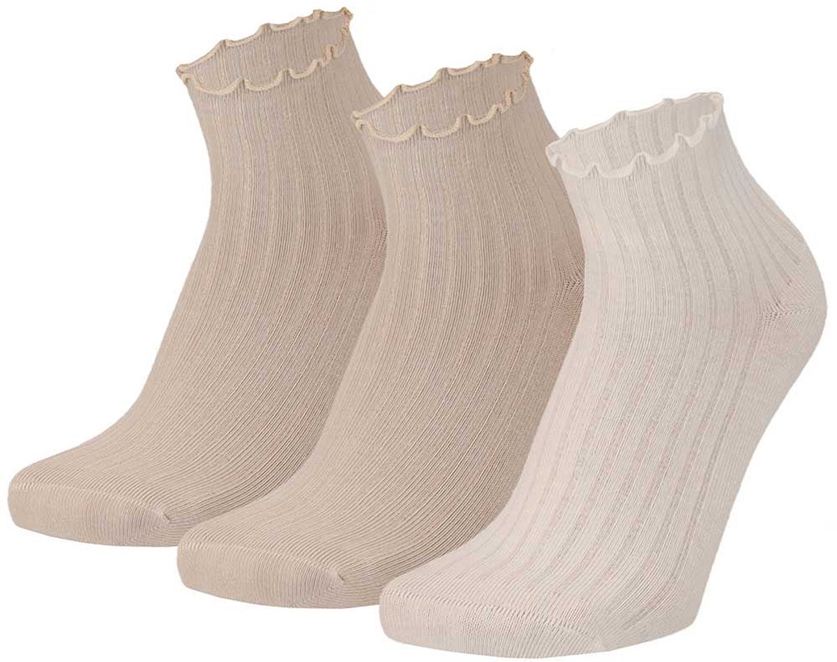 APOLLO GIRLS ANKLE COMPUTER SOCKS 3-PACK