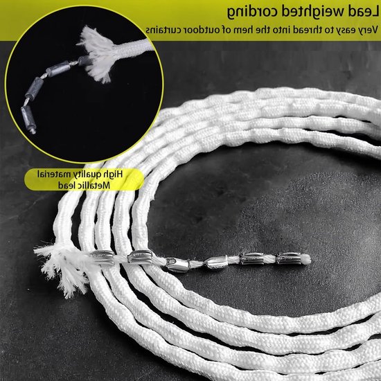 Zware 40gsm Lood Tape Voor Gordijnen - Ongeveer 3m, Ideaal Voor Glad Hangen en Vouwen van Gordijnen en Muggennetten — afbeelding 3