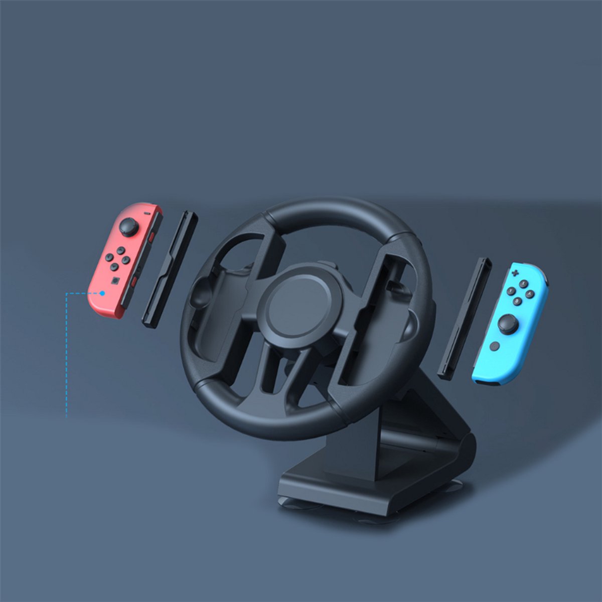 Turqero - Racing Stuurwiel voor Nintendo Switch, OLED & Switch 2 - 270° Rotatie - Met Zuignap thumbnail 3