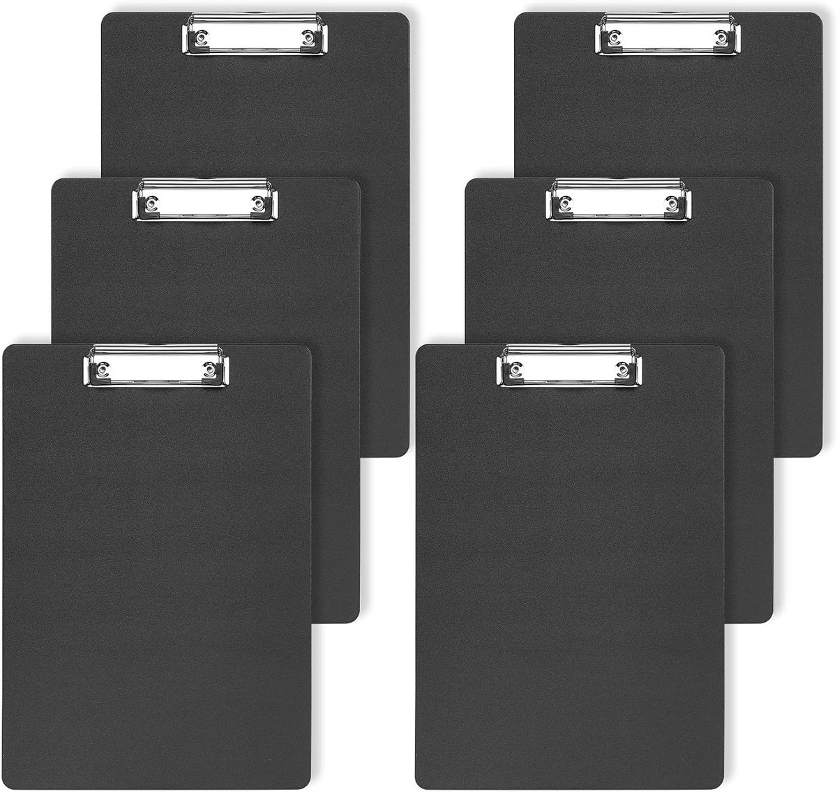 Praktische A4 Clipboards met Haakjes voor Studenten, Leraren en Kantoorbenodigdheden - Zwart Plastic Clipmap
