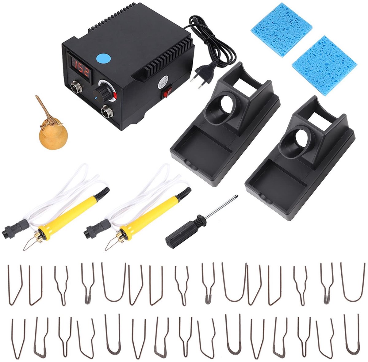 Dailygoody - Brandschilderset - Dubbele pen met digitaal display - Temperatuur verstelbaar - Kunststof en ijzer - Geschikt voor hout en leer - Inclusi...