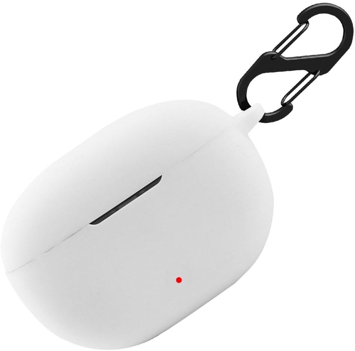 Dailygoody - Siliconen hoesje - Beschermhoes - Stootvast - Wit - Sleutelhanger - Geschikt voor Beats Studio Buds Plus - Premium kwaliteit