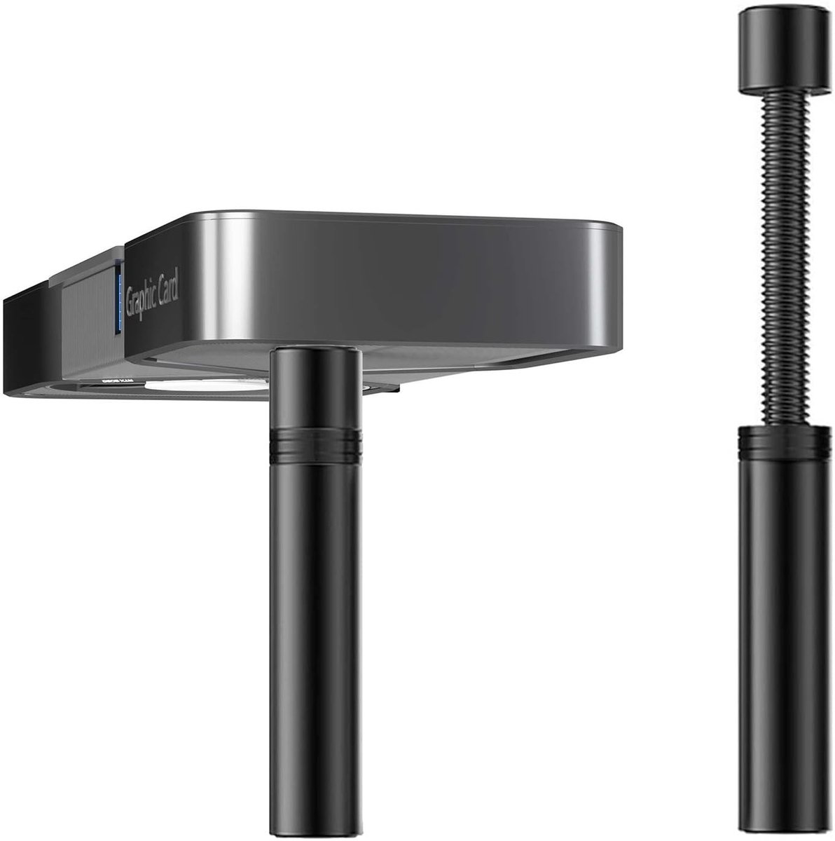 Dailygoody - Grafische Kaart Houder - Hoogwaardige Aluminiumlegering - In Hoogte Verstelbaar - Zwart - Stevige GPU Steun - Geschikt voor Diverse GPU's