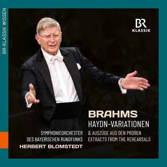 Dirigent Herbert Blomstedt leidt het Symphonieorchester des Bayerischen Rundfunks. Brahms Haydn-Variationen.