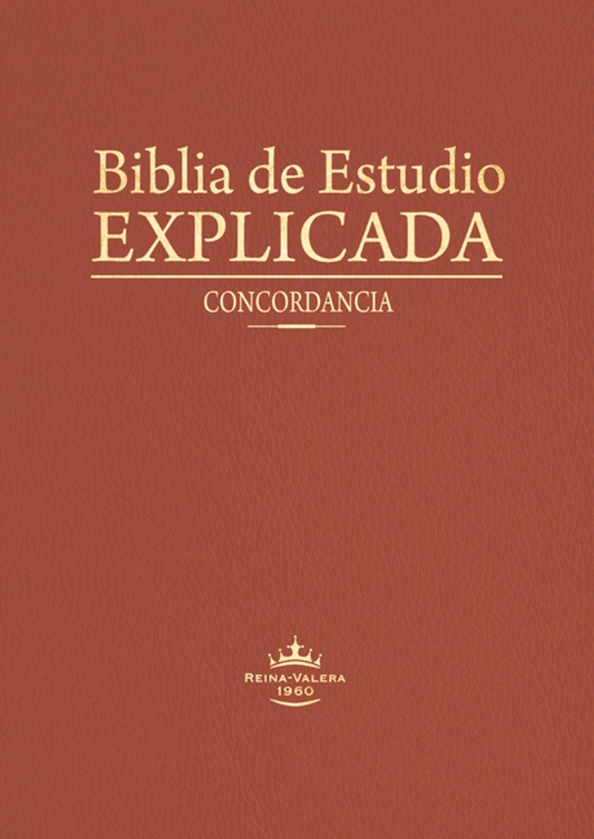 Biblia De Estudio Explicada (Piel Especial Marrón Claro)