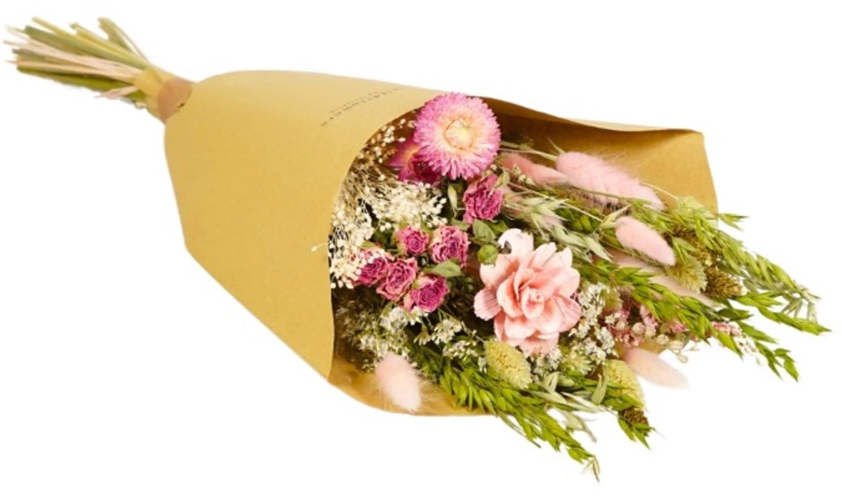 Droogbloemen Elegance Pink - Uniek en duurzaam cadeau voor ieder seizoen - Ecologische bloemen en verpakking!