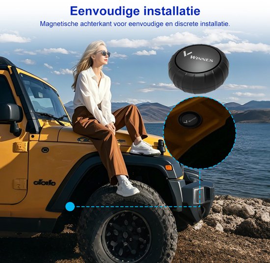 GPS Tracker Mini voor Hond, Sleutels & Auto [Abonnement vereist] – Realtime Locatie Tracker zonder SIM, 5m Nauwkeurig, 1 Jaar Batterij, Magnetisch, Geofence, 6 Maanden Routegeschiedenis, App Bediening, Siliconen Hoes