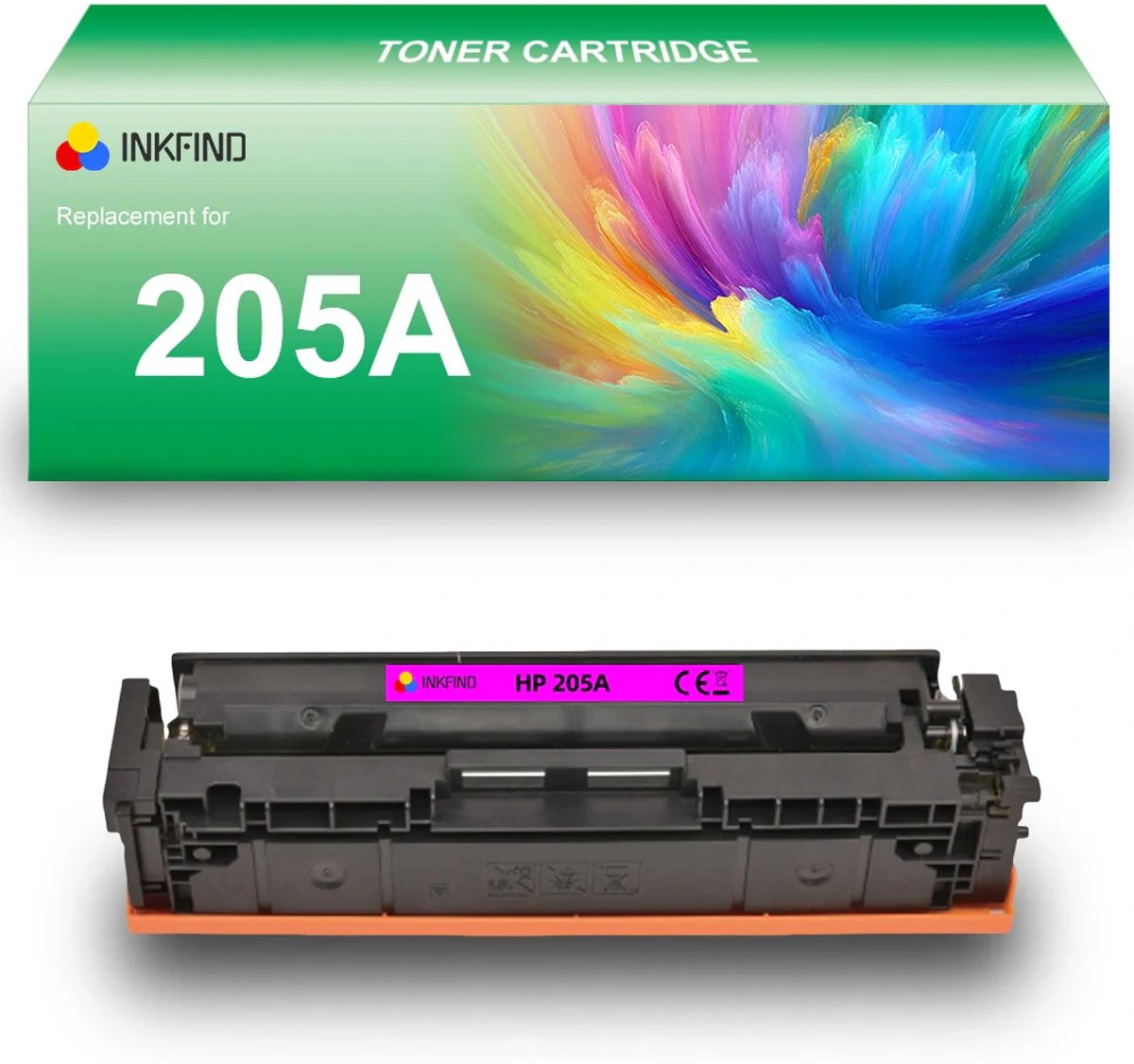 INKFIND 205A (CF533A) Magenta tonercartridge compatibel met HP 205A (CF533A) Magenta - 1-pack Magenta