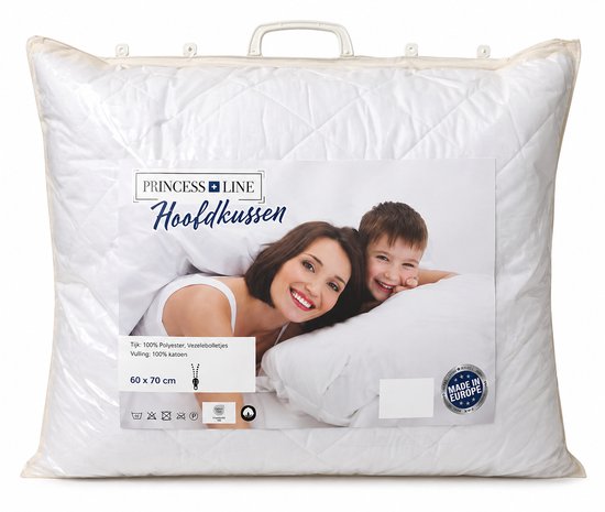 Princess Line Meegroei Kinderkussen - 60x70 cm - Oeko-Tex - Anti-allergisch - Verstelbaar met Rits - Wasbaar