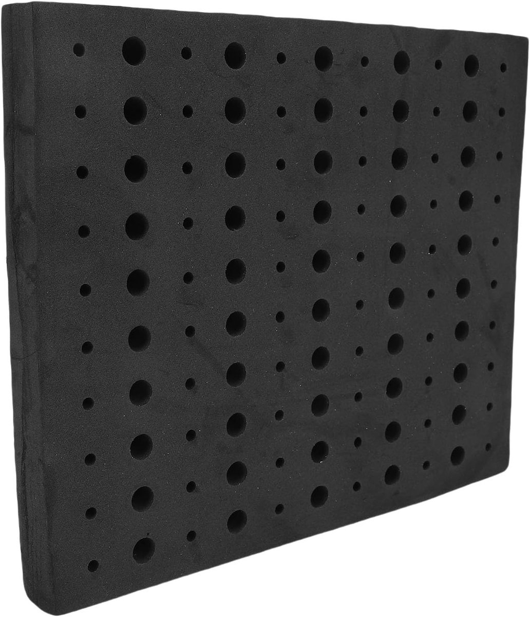 Opslagcompartiment voor freesbits, hoogwaardig schuim met gaten van 1/4 en 1/2 inch, organizer voor gereedschapskist en werkplaatsorganisatie, ideaal voor hobbyisten en professionals