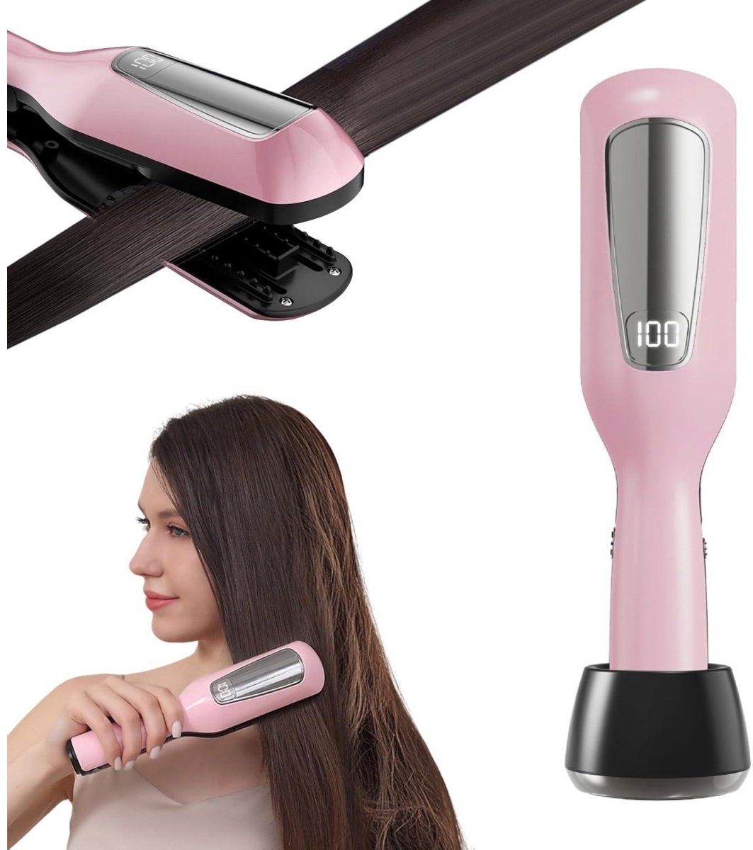 longziming -Mini Draadloze Haarschneider - Split Ends Trimmer - Haarverzorgingsapparaat - Negatief-Ionen Technologie - Duurzaam Plastic - Thermostatisch Gladmakend - Veilig Voor Alle Haartypen - 1 Stuk