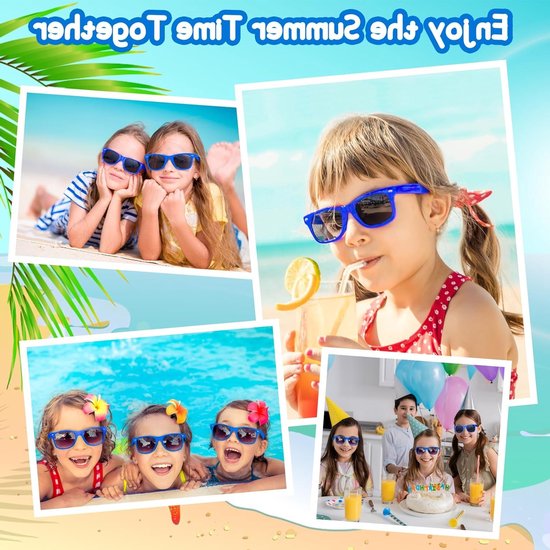 8 Kinderzonnebrillen Set - Partijtassen Vuller, Zomer & Strandfeest Accessoires van Merkloos — afbeelding 4
