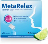 MetaRelax Magnesium Poeder – 20 Zakjes - Hoogwaardig Magnesiumcomplex met Magnesiumglycerofosfaat - Bij Stress & Spanning - Vermoeidheid - Goed voor de Spieren - Hou het hoofd koel en schiet niet in een kramp