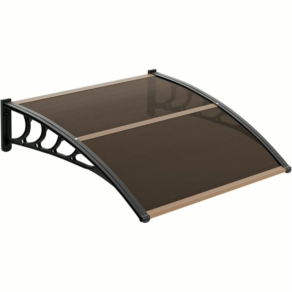 Geargalaxy Transparante Buitenluifel - Doorzichtige Luifel - Luifel voor Bescherming tegen Zon en Regen - Bruin - 80x120cm