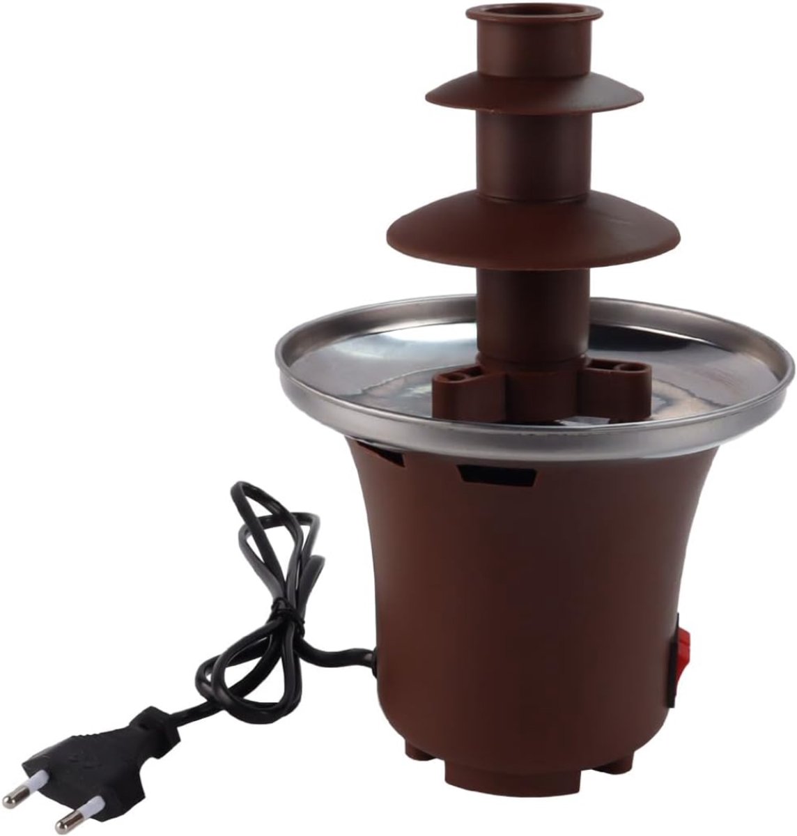 YOR® Chocoladefontein - Chocolade fontein - Chocolade druppels - Bruin - 26cm x 16cm x 15cm
