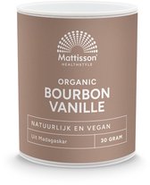 Mattisson - Biologische Bourbon Vanille Poeder - 100% Natuurlijk - 30 Gram