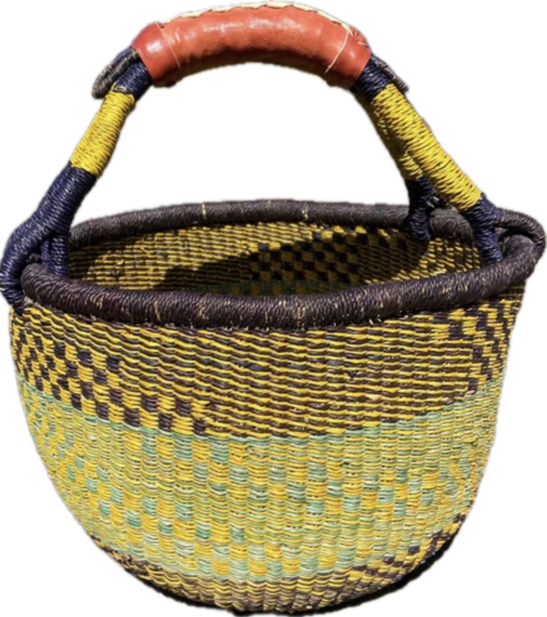 Boodschappenmand - leren handvat - Pomme Chatelaine.NL