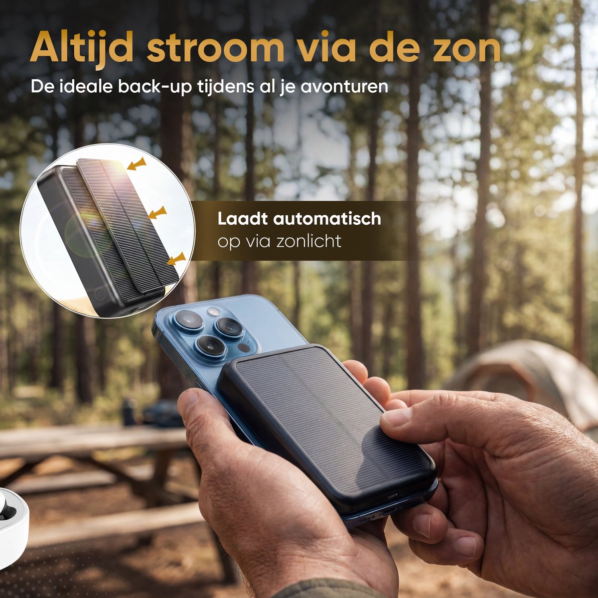 TIBA Solar Powerbank 10.000 mAh met MagSafe Magnetisch - afbeelding 3