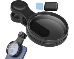 52 mm polarisatiefilter - Camerakit voor mobiele telefoons - Clip-on ontwerp - Camera Lens Filter -polarisatiefilter voor reflecterend licht - universele compatibiliteit met smartphones - Inclusief opbergdoosje en schoonmaakdoekje