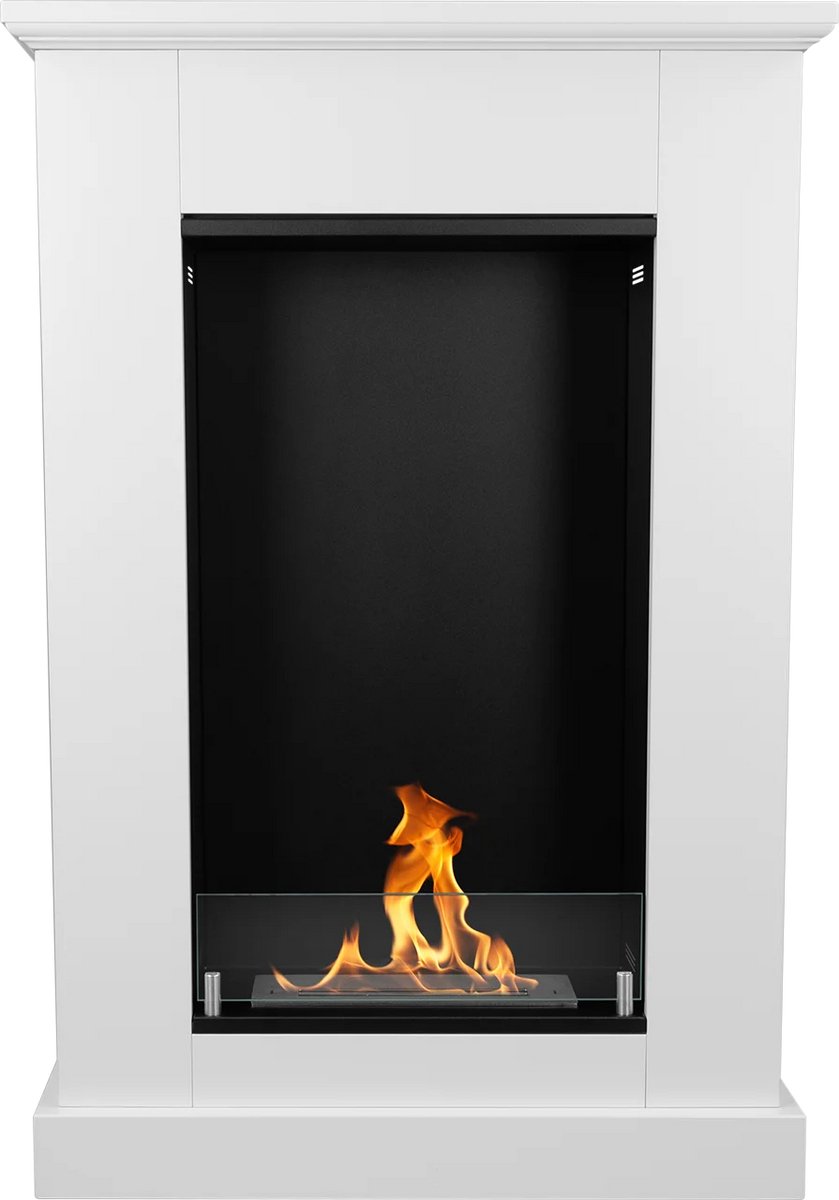 Bio-ethanol haard Pula Mini met glas – vrijstaande sfeerhaard zonder schoorsteen