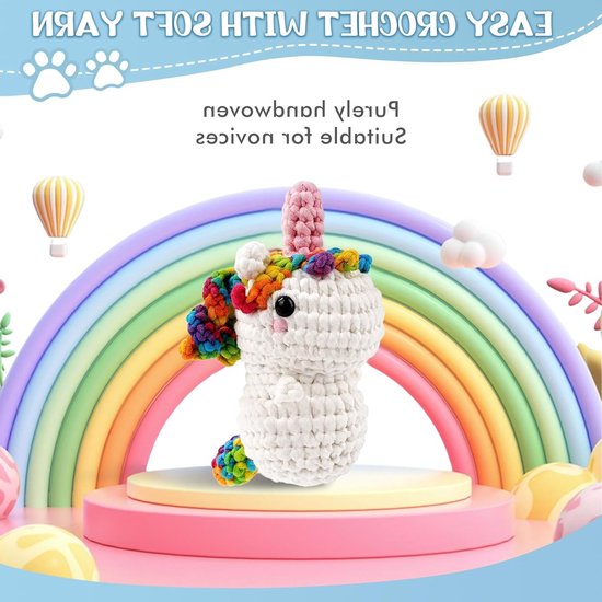 Beginner Haakset voor Unicorns met Stap-voor-Stap Video Tutorials, Perfect Cadeau voor Kinderen en Volwassenen van Merkloos — afbeelding 4