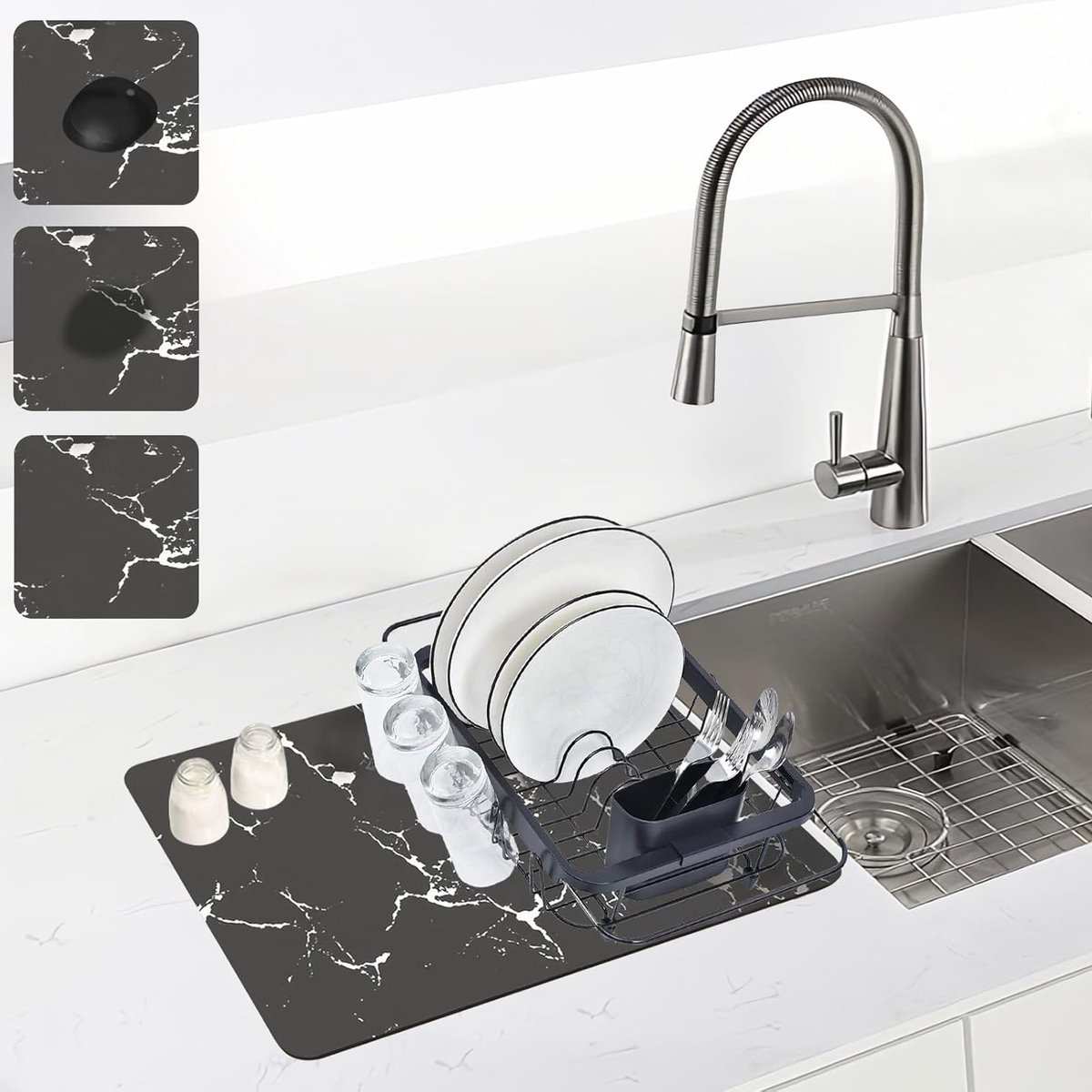 Koffiezetapparaat Mat 40 cm x 50 cm - Geschikt voor Afwassen en Droogmatten voor Koffiemachines, Honden- en Kattenbakken