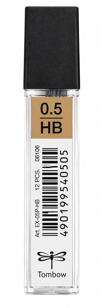 Tombow - Leads vulpotlood vulling - 0.5mm - Navulling - HB - koker 12 stuks