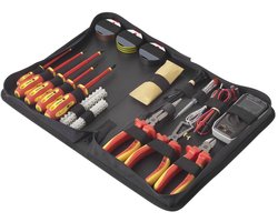 TOOLCRAFT TO-7762929 Gereedschapsset Electricien, Doe-het-zelver Incl. tas 50-delig met digitale multimeter Voltcraft V