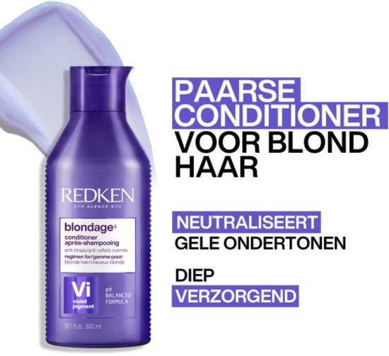 Redken Blondage Shampoo - Zilvershampoo voor het neutraliseren van ongewenste tinten - 300 ml