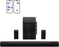ULTIMEA Skywave Series, 7.1.4 Draadloos Surround Sound Systeem, Soundbar voor TV, met 8" Draadloze Subwoofer, Soundbar dolby atmos, 840W, Zwart