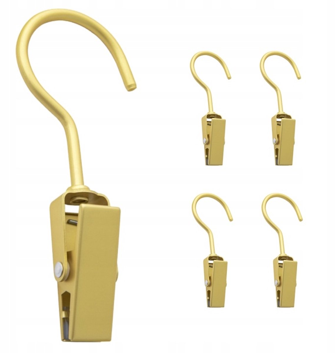 gouden kledinghangerclips en decoratieve clips voor in huis