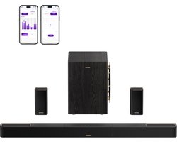 ULTIMEA Skywave Series – 5.1.4 Sound Systeem met Dolby Atmos en 8″ Draadloze Subwoofer Soundbar Zwart