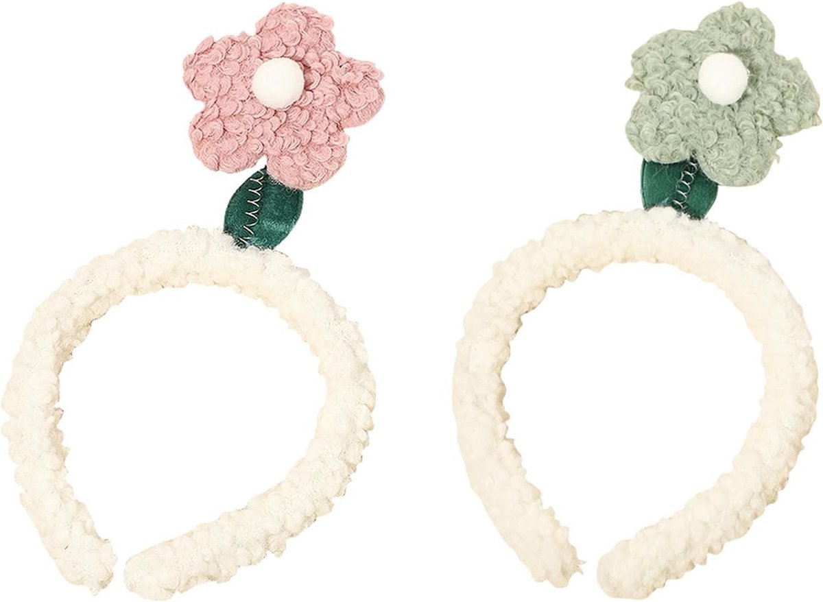 Haarbanden voor Vrouwen - 2 Stuks Make-up Haarband met Strik voor Douche en Gezichtsverzorging