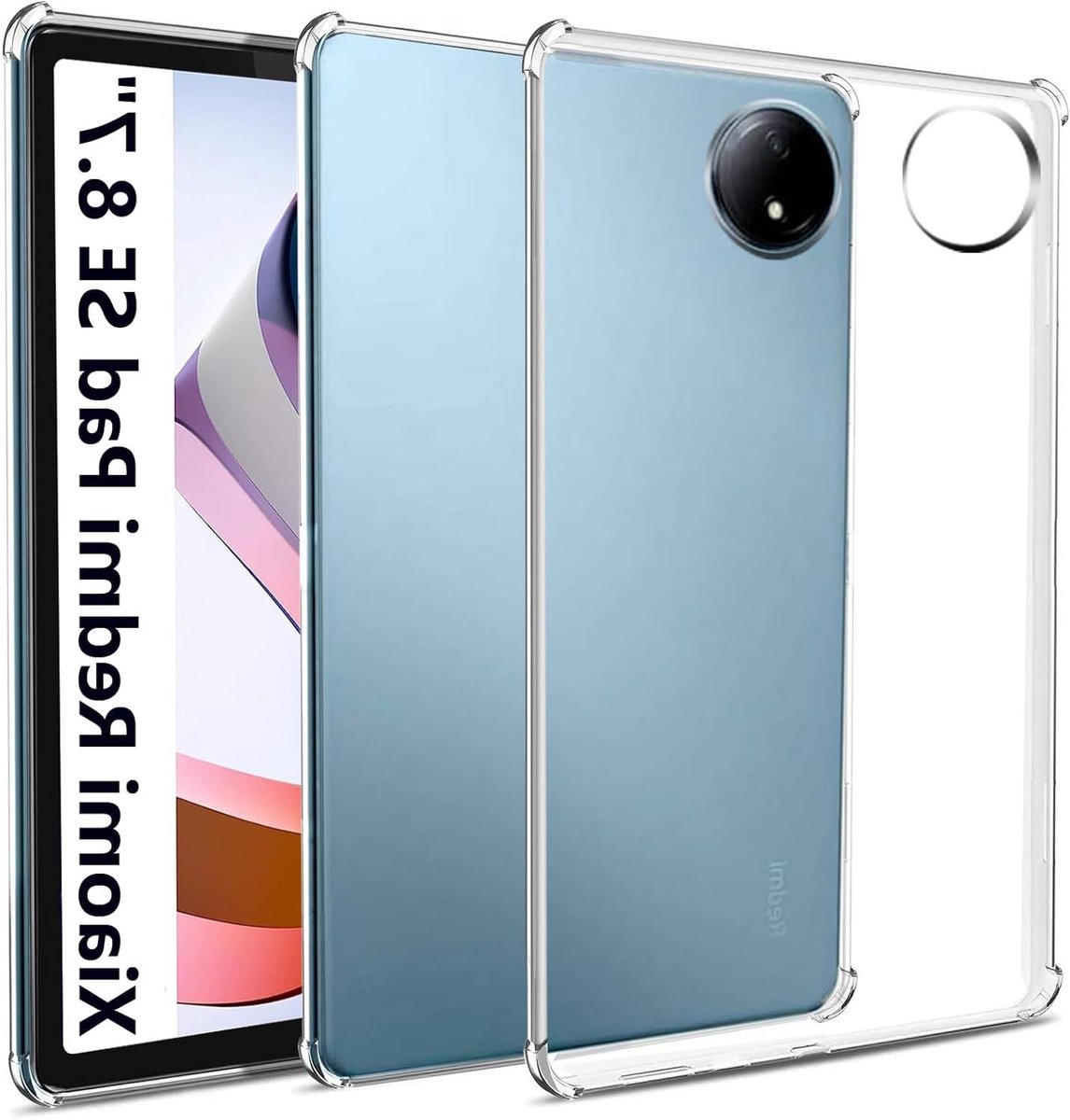 easyBee Case Compatible with Xiaomi Redmi Pad SE 8.7 inch Case, Ultra Thin Silicone Shockproof Back Cover HD Clear TPU Tablet Protective Case for Redm