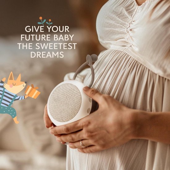 White Noise Machine Baby - 15 Geluiden met Nachtlampje, USB Oplaadbaar, Babyslaapliedjes en Witte Ruis , wit — afbeelding 3