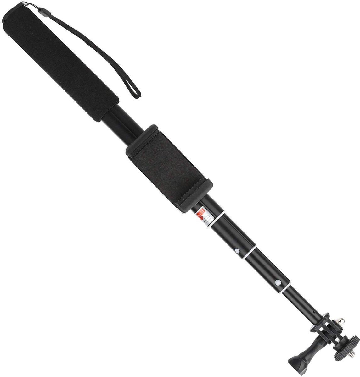 Allecto - Sportcamera Selfie Stick - Zwarte Selfiestick voor Cameratelefoon - Sterk en duurzaam - Lichtgewicht en compact - Geschikt voor de meeste...
