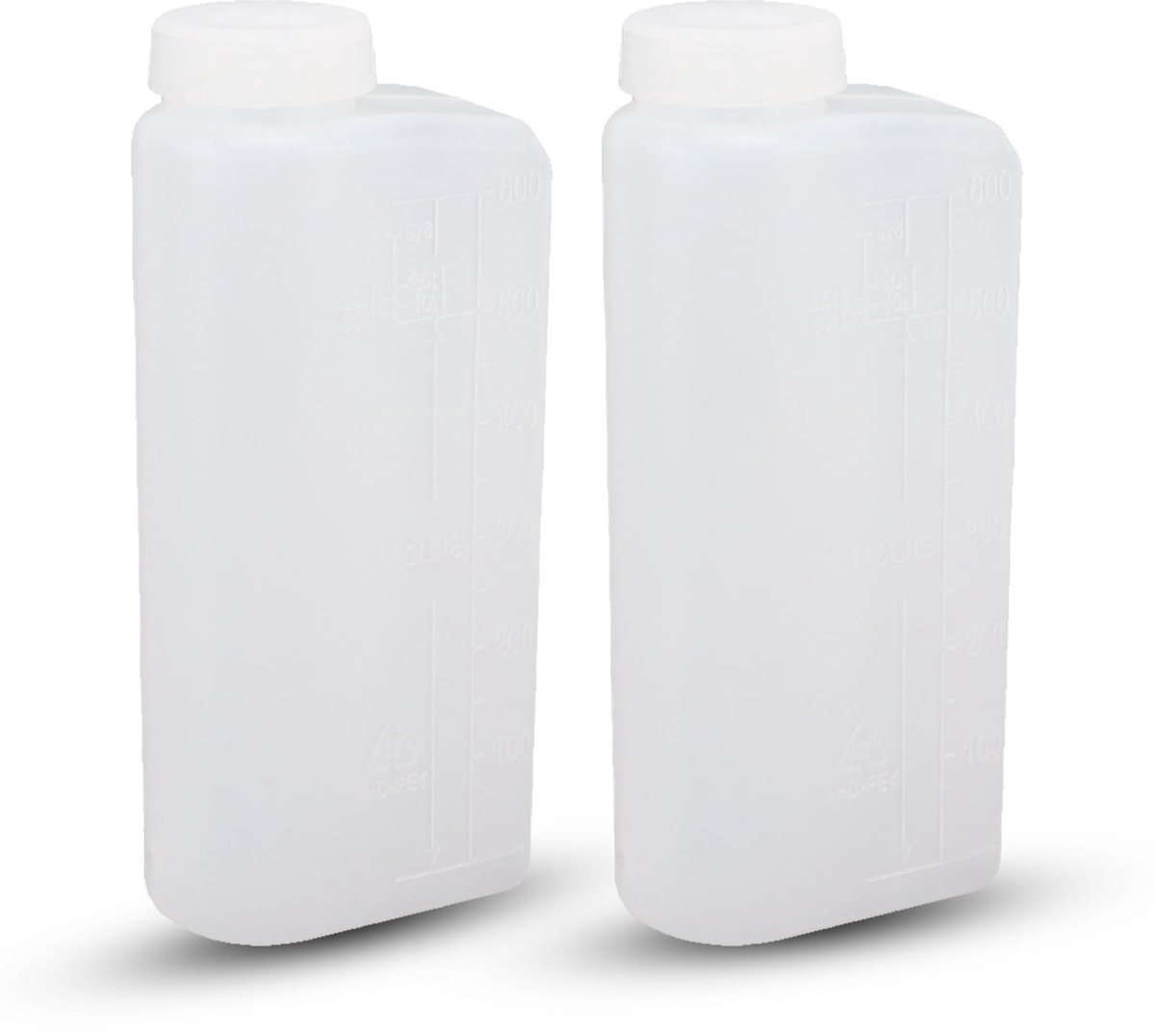 Allecto - Olie Mengfles - Brandstofmixfles voor Ketenzaag - 600ML Formaat - Ideaal voor Machines - Perfect voor Het Mixen van Olie - Geschikt voor ...