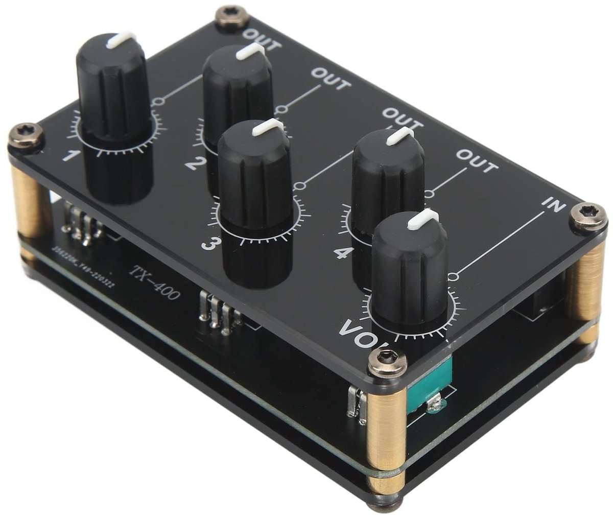 Allecto - Mini Stereo Audio Mixer - 4 Kanaals Mixer - Draagbaar en lichtgewicht - Hoge gevoeligheid - Geluidskwaliteit - Ideaal voor thuisgebruik -...
