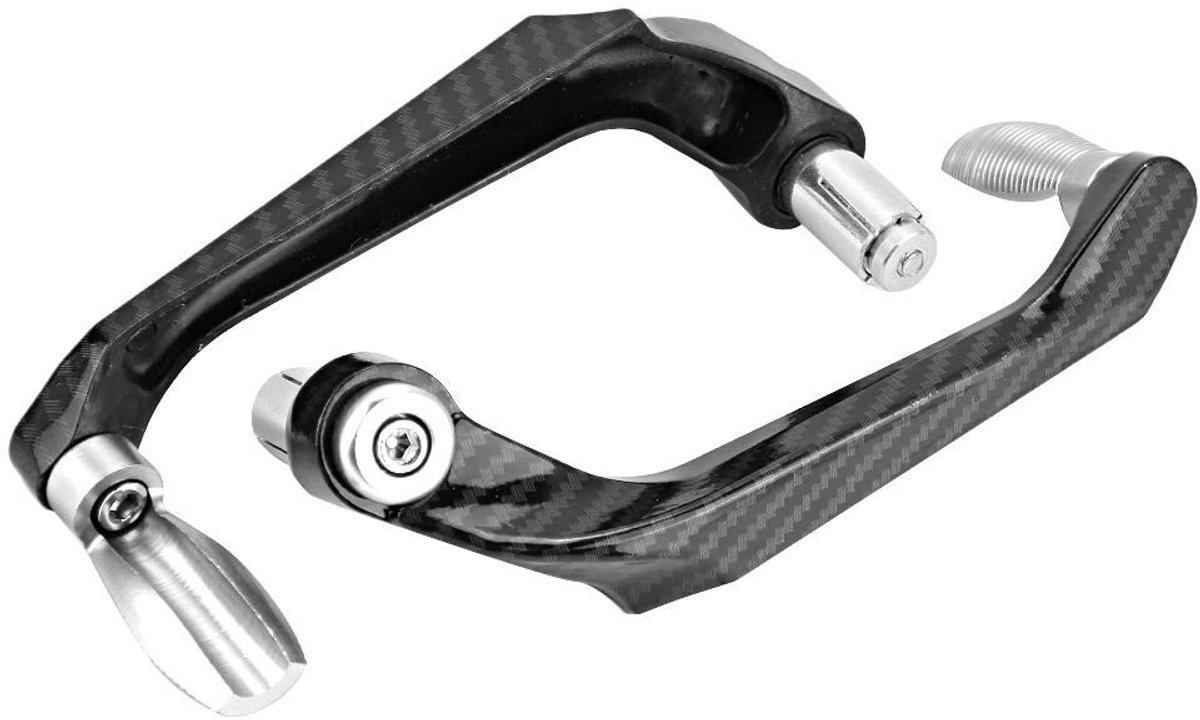 Allecto - Motorfiets hebelbescherming - Koppelingshendel bescherming - Hoge gevoeligheid - Zilver - Remblokbescherming - Geschikt voor motorfietsen...