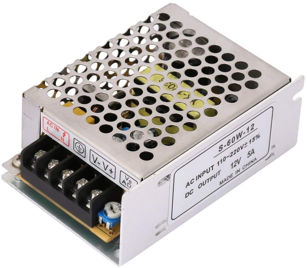 Allecto - Stroomvoorzieningsschakelaar - Spanningsomvormer 12V - Hoge betrouwbaarheid - Universele geregelde schakelvoeding - Geschikt voor LED toe...