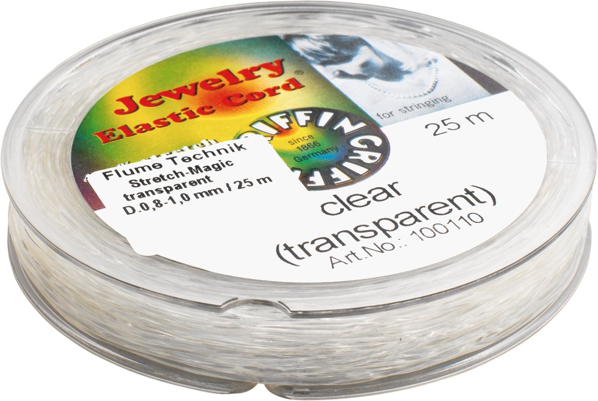 Elastisch draad Stretch-Magic nylon transparant Ø 0,50mm -25m