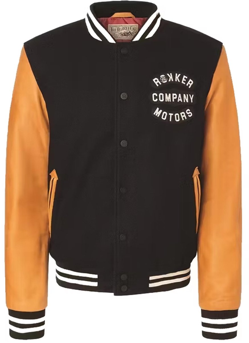 Rokker College Motorfiets Leer/Textieljas -