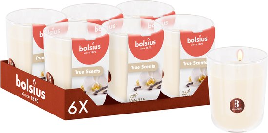 Bolsius - True Scents - 4 Geurkaarsen - Vanille - Voordeelverpakking - Geur Kaars