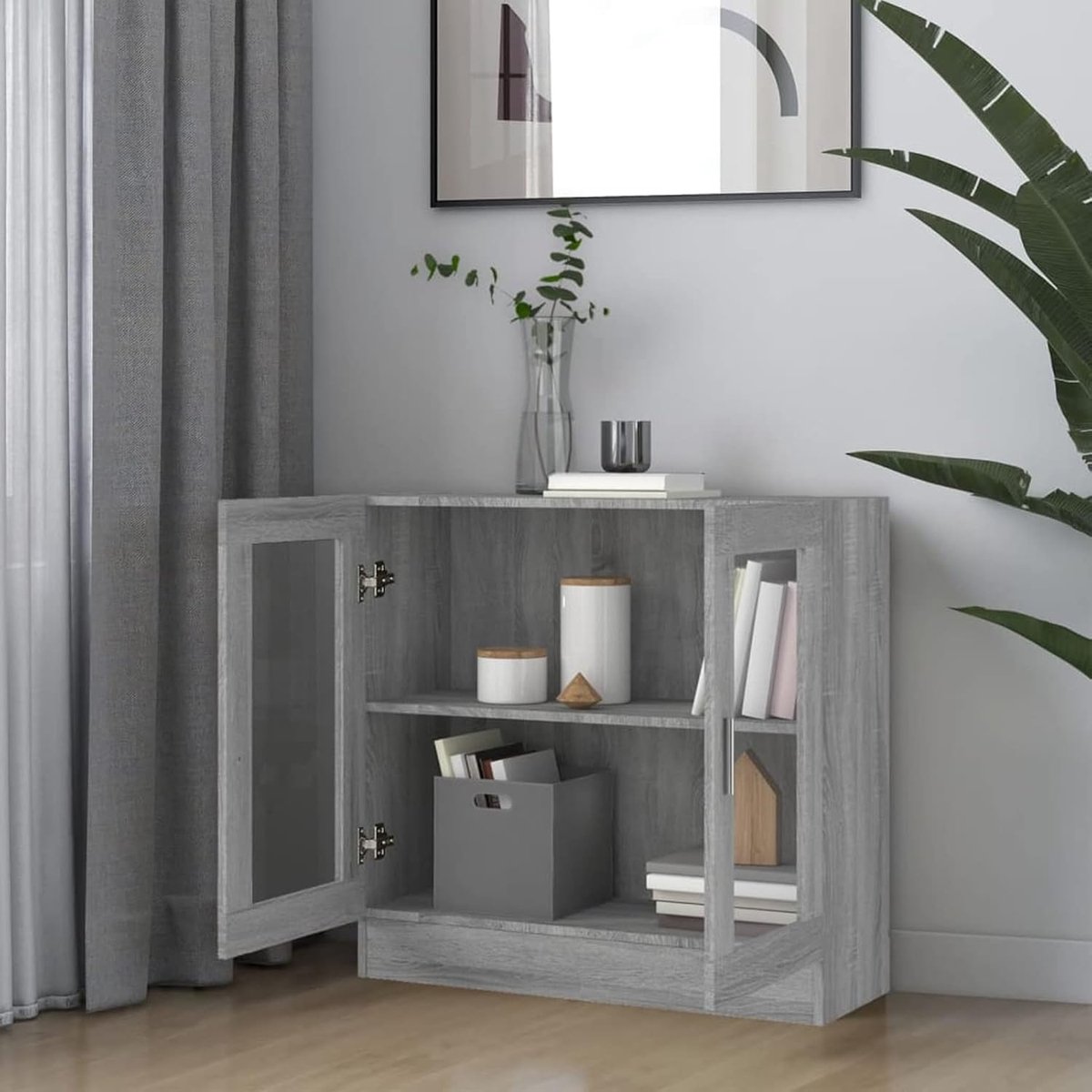 Kast - Grijs - 5x80 cm - Arqam