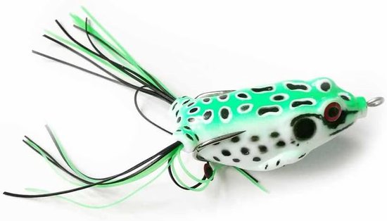 Vijf kikker kunstaas, oppervlakteaas/zachte kunstmatige rog aas, 5,5 cm, 8 gram, zachte tube, ontworpen voor baars, slangvis, zoetwater zachte aassoorten, muskellunge, enz., geschikt voor viskoffers, haakbestendig voor grondel en baars. — afbeelding 4